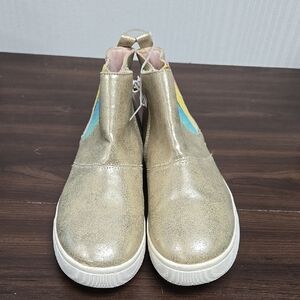 Harper Canyon Size 5 Metallic Gold Rainbow Chelsea Boots